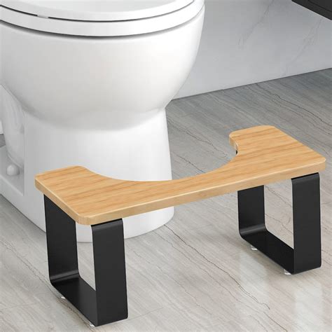 metal stool for box squats|Metal with Wood Squatting Toilet Stool, 7 Inch Bathroom Poop .